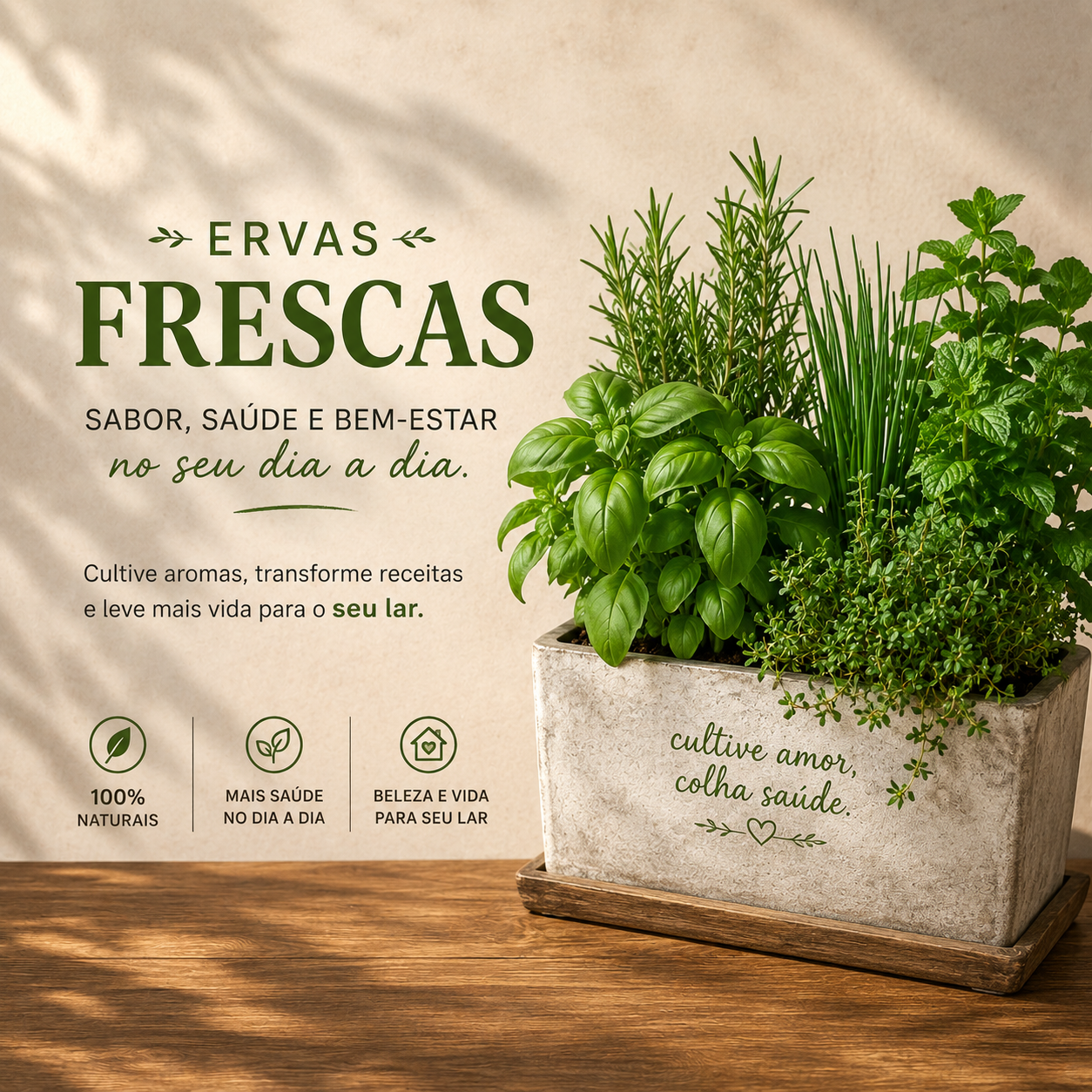 Ervas naturais frescas